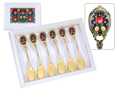 Colheres revestidas a ouro de 24K Kujawskie, pretas