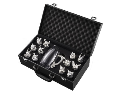 Conjunto de 12 copos de shot de 25ml com jarro de 250ml, com possibilidade de personalização por gravação