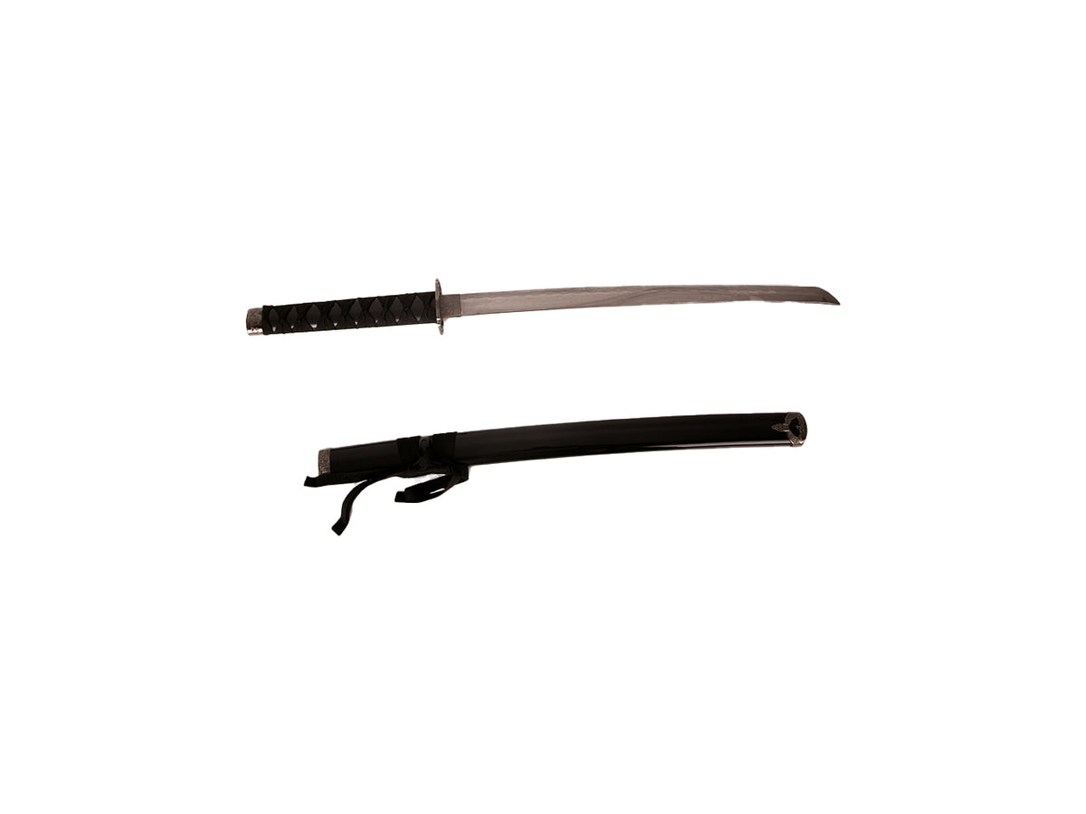 Conjunto de 3 espadas de samurai num suporte, com possibilidade de personalização por gravação
