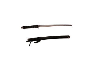 Conjunto de 3 espadas de samurai num suporte, com possibilidade de personalização por gravação