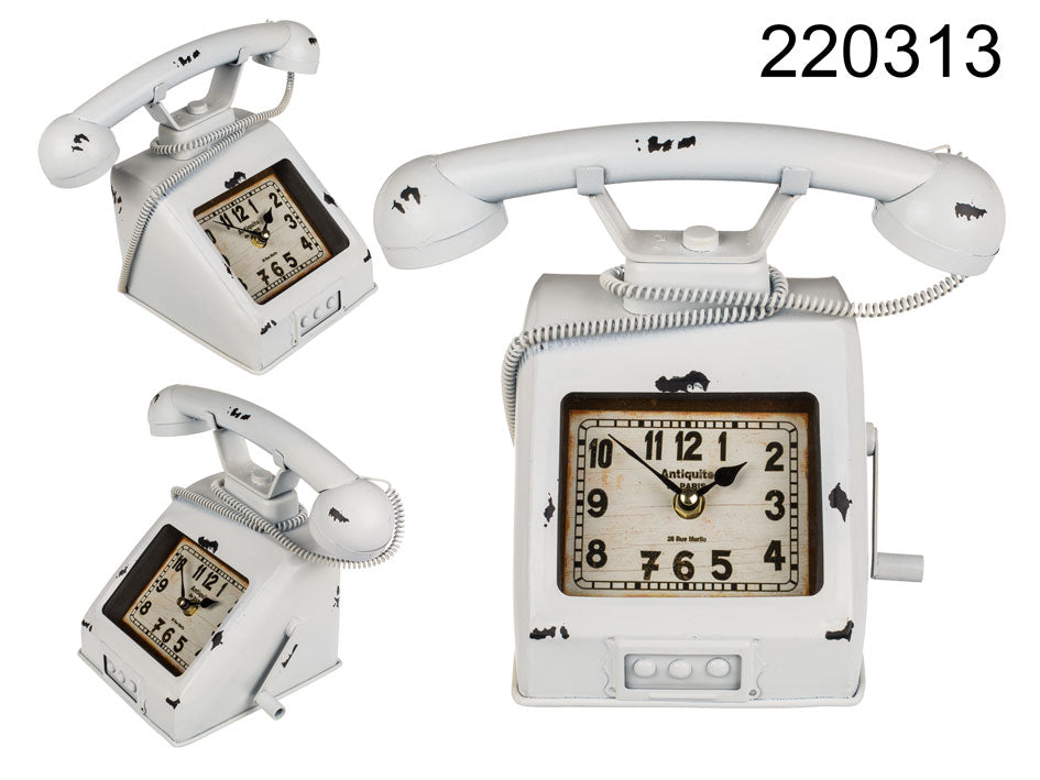 Relógio retro em forma de telefone, possibilidade de personalização com gravação