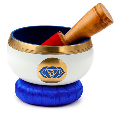 Tigela cantante, taça azul, possibilidade de personalização com gravação, diâmetro 10 cm, altura 5 cm