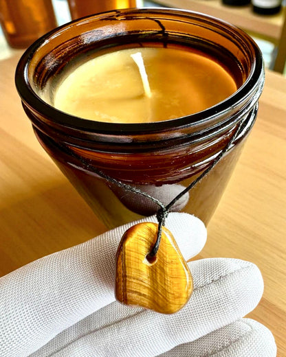 Vela Intencional Poder do Tigre – Autoconfiança e Prosperidade, 250 ml, possibilidade de personalização da tampa para presente