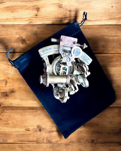 Sekstant Premium com Bússola Antiga - possibilidade de personalização com gravação