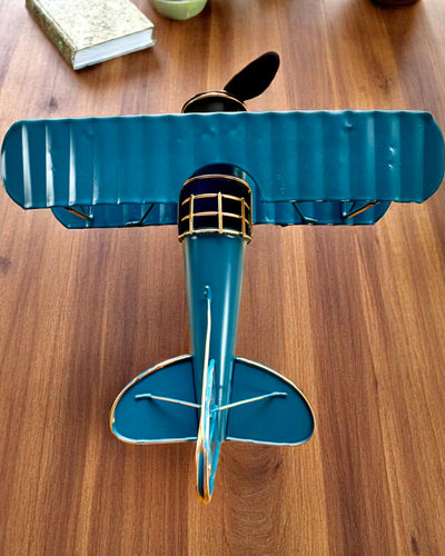Modelo metálico de avião Blue Baron – retro, para presente, com opção de gravação