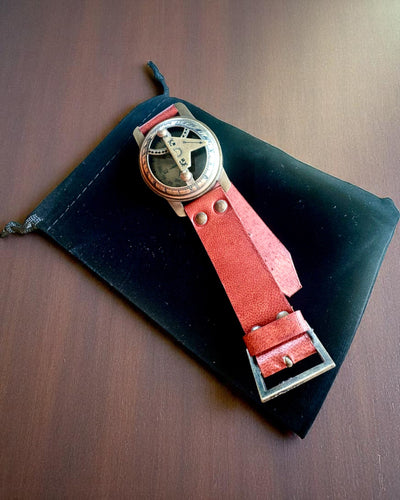 Relógio de Sol com Bússola - Feito à Mão, Artesanato Autêntico, possibilidade de gravação