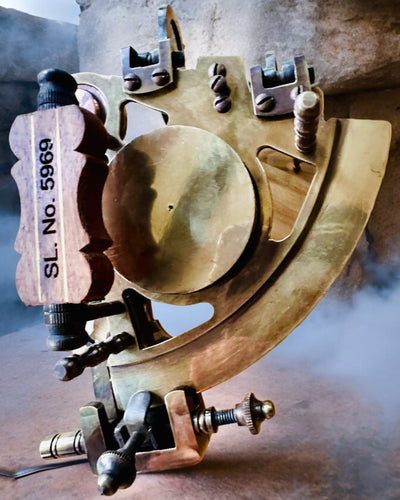 Sekstant Premium com Bússola Antiga - possibilidade de personalização com gravação