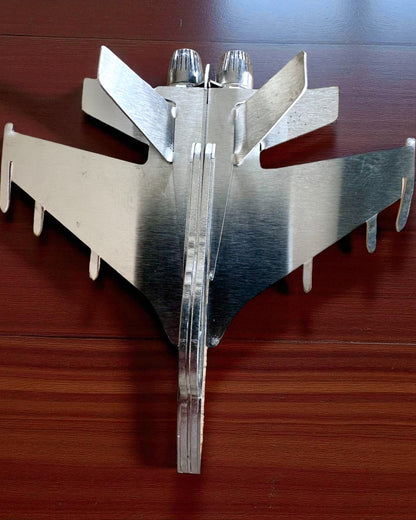 Modelo Metálico de Caça "SkyRaptor" – aço inoxidável, gravação personalizada para presente