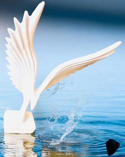 Elegante Estatueta de Asas de Anjo 15 cm de altura – "Guardiões Alados", possibilidade de personalização com gravação para presente, personalização, 2 variantes de cor