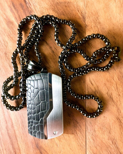 Colar Masculino Força Elegante - personalização com gravação para presente