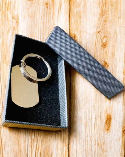 Brelok Militar ID "Nieśmiertelnik" de Aço Inoxidável – Gravura Personalizada