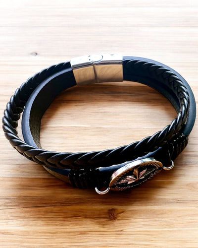 Pulseira "Compass Adventure" - possibilidade de personalização com gravação para presente, 2 variantes de cores à escolha