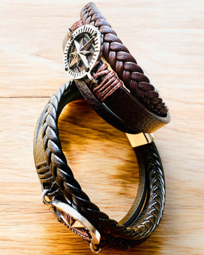 Pulseira "Compass Adventure" - possibilidade de personalização com gravação para presente, 2 variantes de cores à escolha
