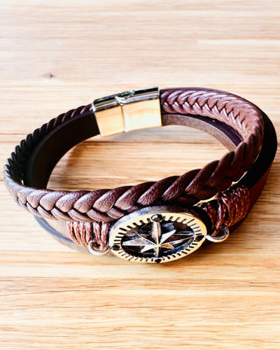 Pulseira "Compass Adventure" - possibilidade de personalização com gravação para presente, 2 variantes de cores à escolha
