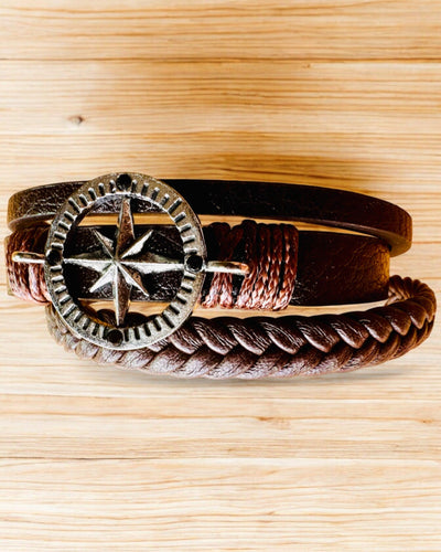 Pulseira "Compass Adventure" - possibilidade de personalização com gravação para presente, 2 variantes de cores à escolha