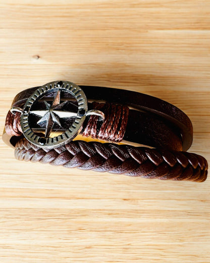 Pulseira "Compass Adventure" - possibilidade de personalização com gravação para presente, 2 variantes de cores à escolha