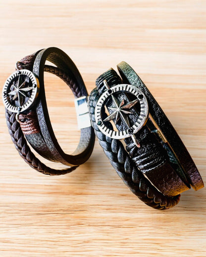 Pulseira "Compass Adventure" - possibilidade de personalização com gravação para presente, 2 variantes de cores à escolha