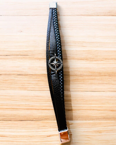 Pulseira "Compass Adventure" - possibilidade de personalização com gravação para presente, 2 variantes de cores à escolha