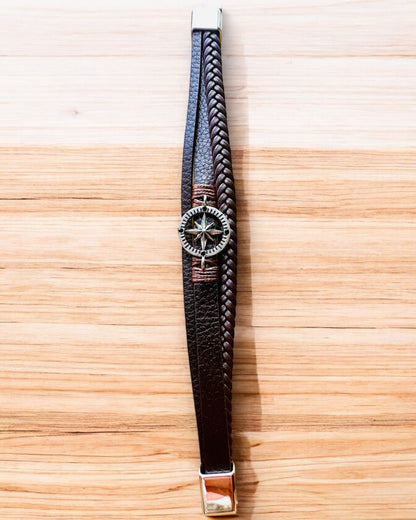 Pulseira "Compass Adventure" - possibilidade de personalização com gravação para presente, 2 variantes de cores à escolha