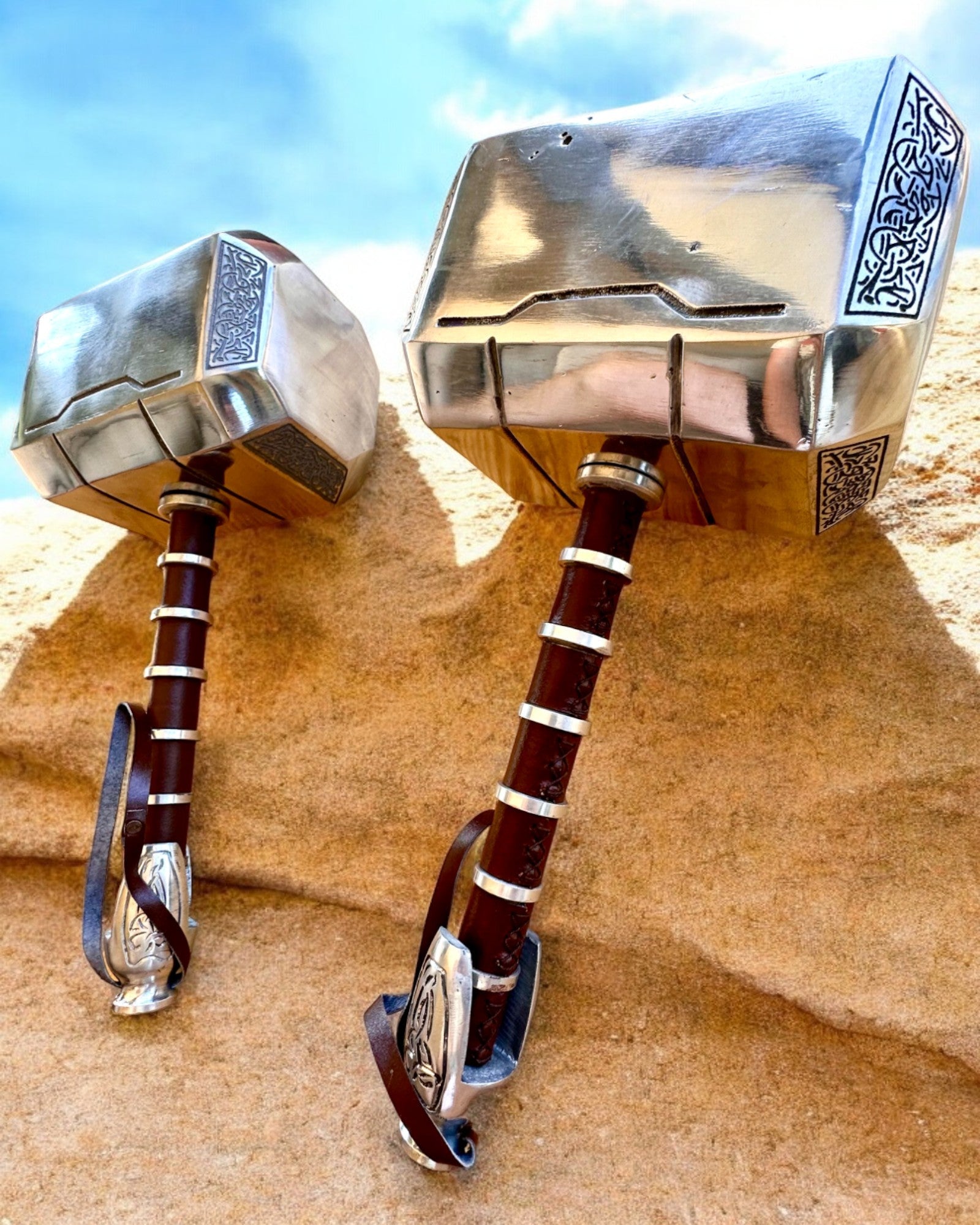 Martelo de Thor "Chief" - Martelo Artesanal Feito à Mão, personalização com gravação para presente