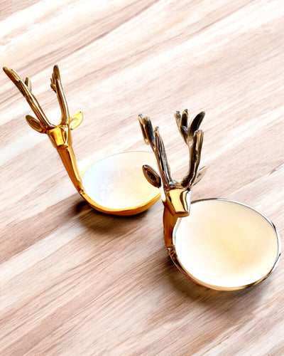 Tigela Elegante Beleza com Chifres – Artesanato da Índia, personalização com gravação