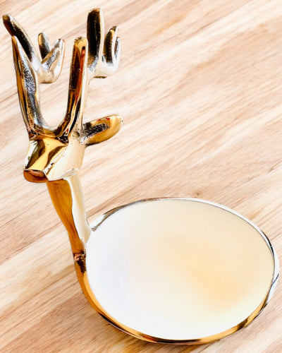 Tigela Elegante Beleza com Chifres – Artesanato da Índia, personalização com gravação