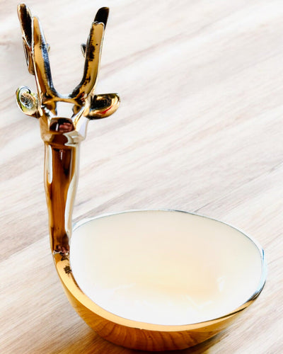 Tigela Elegante Beleza com Chifres – Artesanato da Índia, personalização com gravação