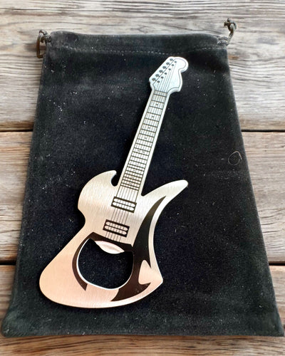 Abridor de garrafas Guitarra Rock'n'Open, 2 variantes, personalização com gravação para presente