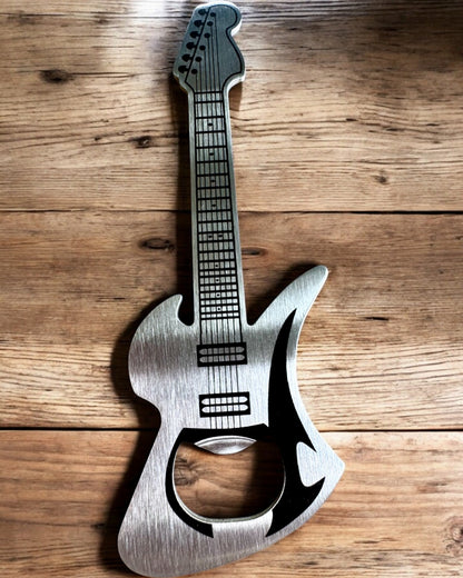 Abridor de garrafas Guitarra Rock'n'Open, 2 variantes, personalização com gravação para presente