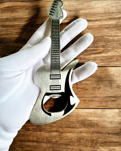 Abridor de garrafas Guitarra Rock'n'Open, 2 variantes, personalização com gravação para presente