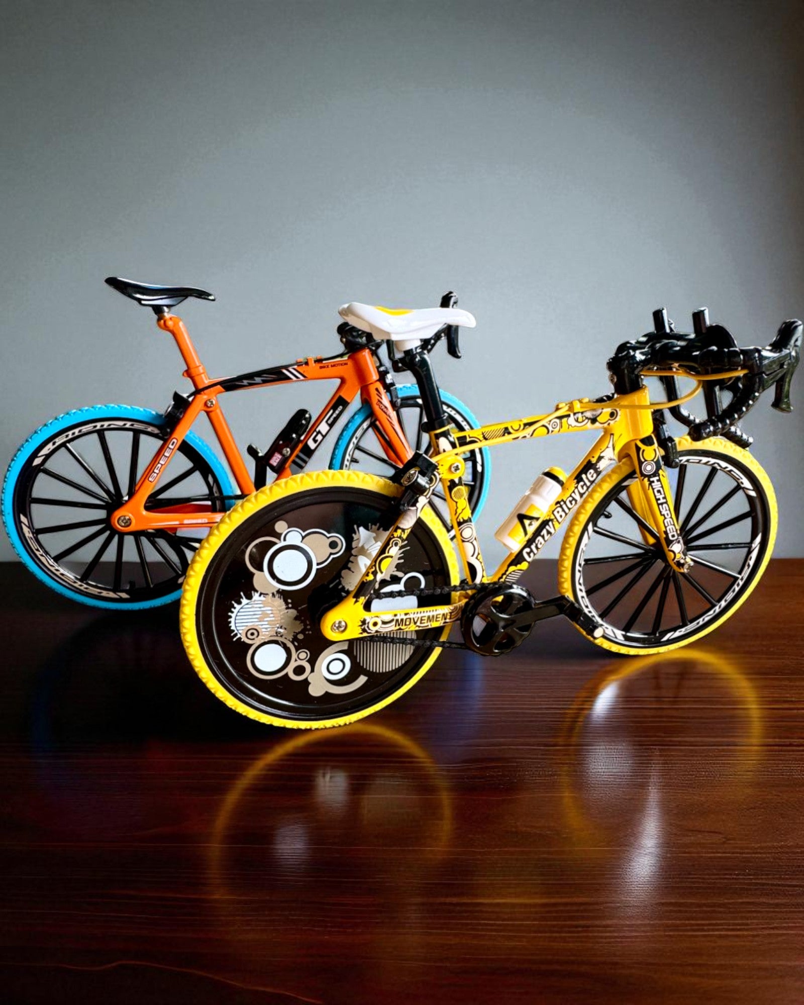 Modelo em miniatura de bicicleta colecionável em metal "Speed Rider 1.2" – personalização com gravação para presente, 2 variantes de cor