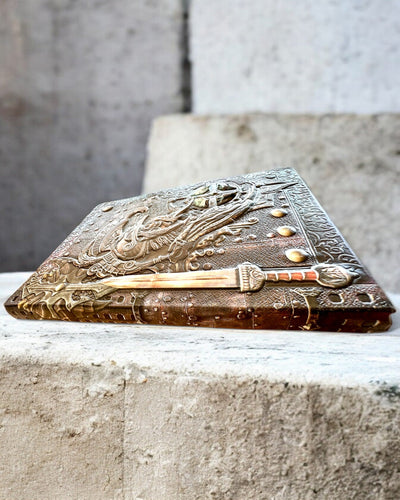 Crónica do Guerreiro Caderno com Tema de Cavaleiro, caderno com possibilidade de personalização com gravação para presente