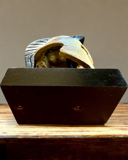 Capacete Spartan Premium – escultura decorativa feita à mão, possibilidade de personalização com gravação para presente