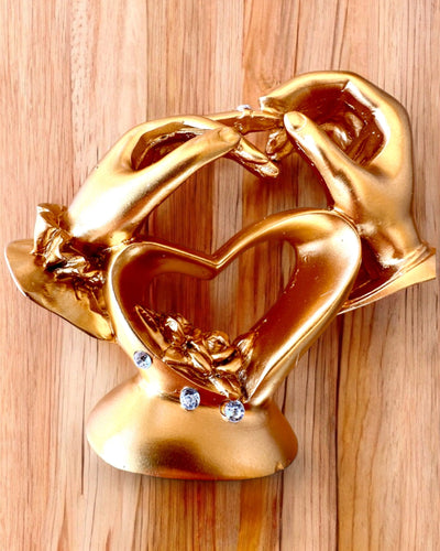 Figura "Toque de Amor" 10 cm de altura, com Opção de Gravação para presente