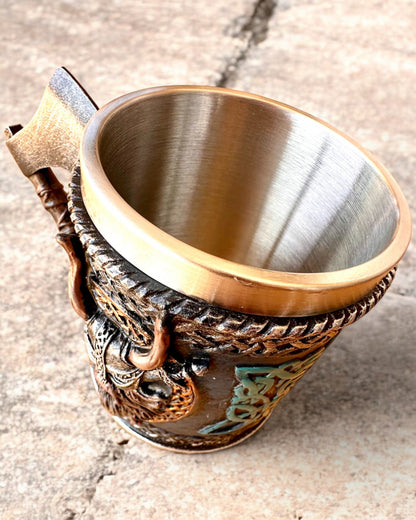 Caneca Viking Ragnar's Horn - com Opção de Gravação para presente, 250 ml