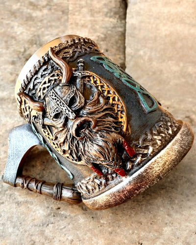 Caneca Viking Ragnar's Horn - com Opção de Gravação para presente, 250 ml