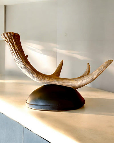 Suporte de Vinho "Veado" com Chifres com Opção de Gravação para presente