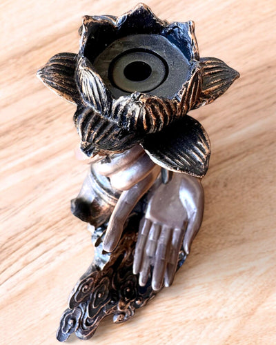 Mão Mística, Incensário, suporte para incenso com Fluxo, possibilidade de personalização com gravação para presente