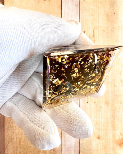 Pirâmide Energética orgonite "Pirâmide Cósmica" Essência Galáctica, para presente