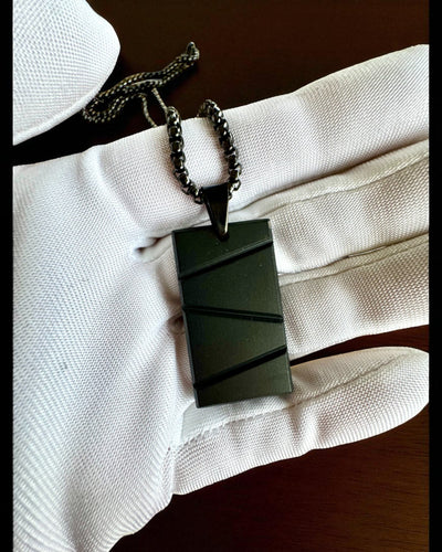 Colar masculino Dog Tag "SteelVision" – aço inoxidável, 15 variantes, personalização com gravação