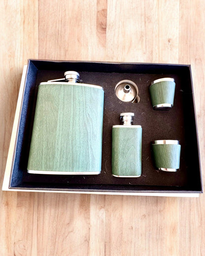 Conjunto de frascos com copos "Forest Spirit", para presente personalização com gravação
