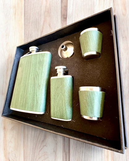 Conjunto de frascos com copos "Forest Spirit", para presente personalização com gravação
