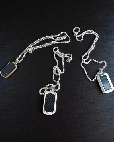 Colar masculino Dog Tag "SteelVision" – aço inoxidável, 15 variantes, personalização com gravação