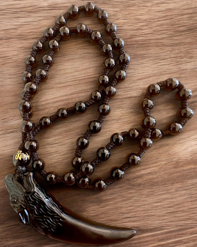 Dente de Lobo de Jade - Amuleto de Força e Proteção, possibilidade de personalização com gravação para presente