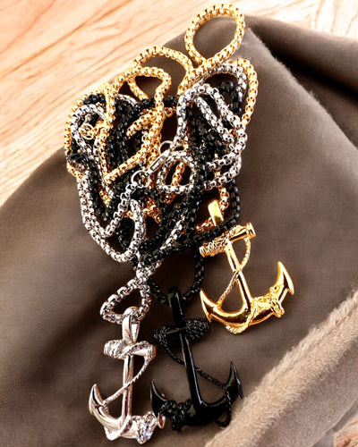 Âncora de Determinação, Amuleto Marinho, colar, possibilidade de personalização com gravação para presente, 3 variantes à escolha