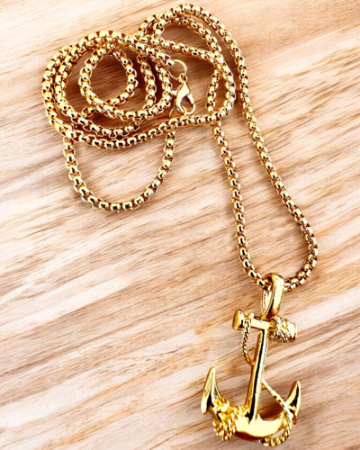 Âncora de Determinação, Amuleto Marinho, colar, possibilidade de personalização com gravação para presente, 3 variantes à escolha