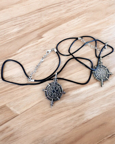 Amuleto Guerreiro do Norte - Bússola Viking, possibilidade de personalização com gravação para presente, 2 variantes à escolha