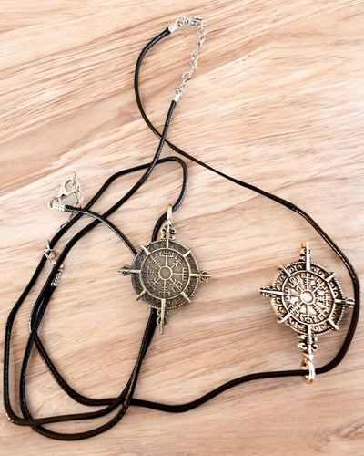 Amuleto Guerreiro do Norte - Bússola Viking, possibilidade de personalização com gravação para presente, 2 variantes à escolha