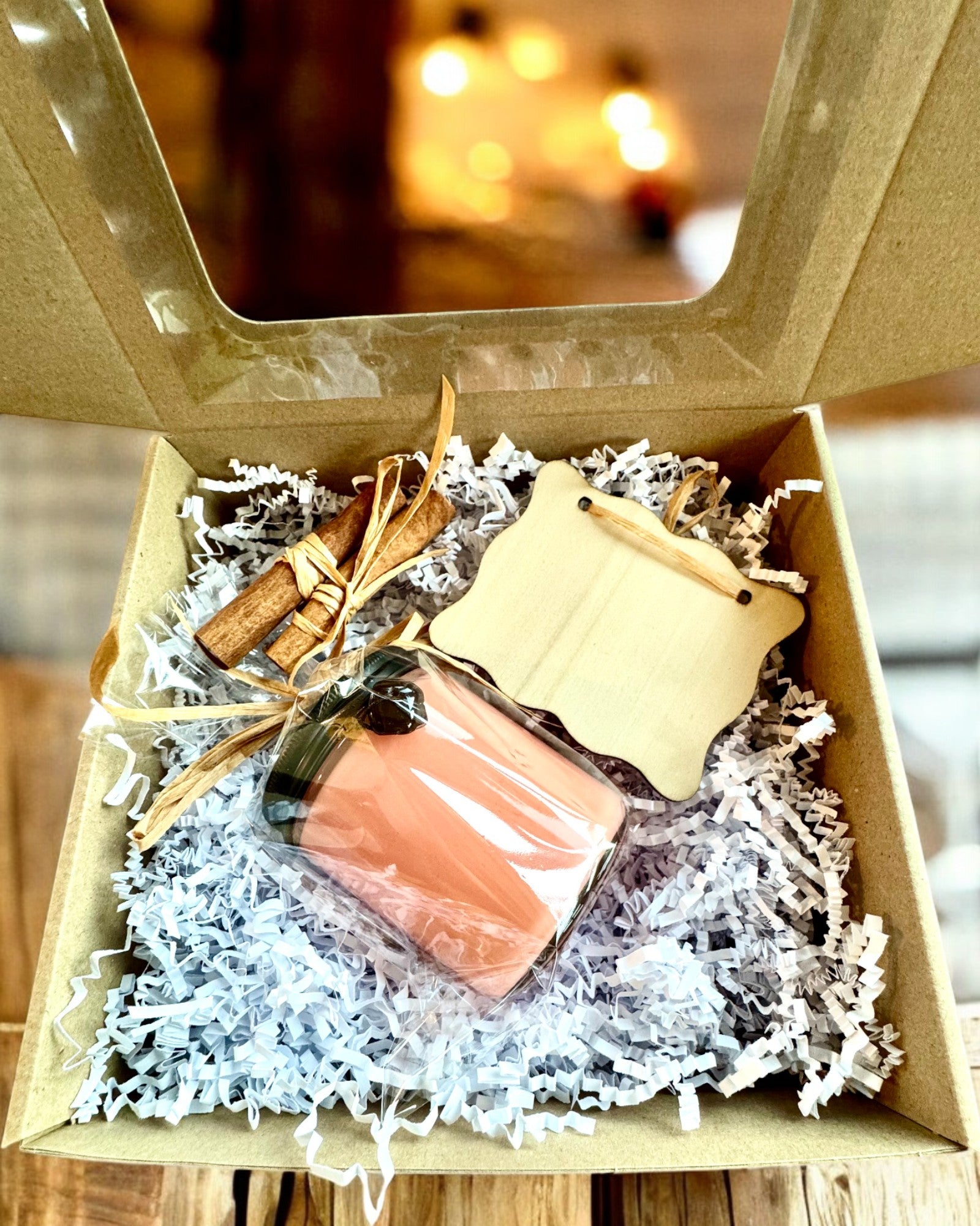 Vela de soja intencional 250 ml com pedra natural – escolha a sua energia: Citrino ou Granada, personalização com gravação para presente