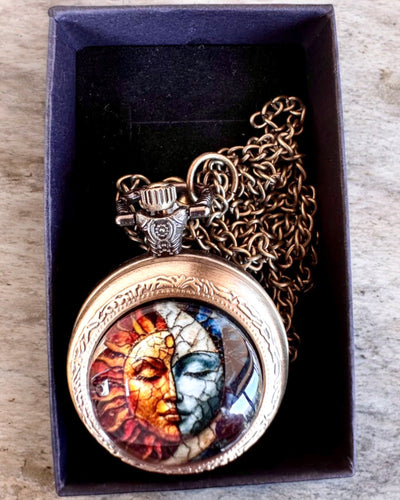 Elegante relógio de bolso "Słoneczna Luminacja" com possibilidade de gravação para presente